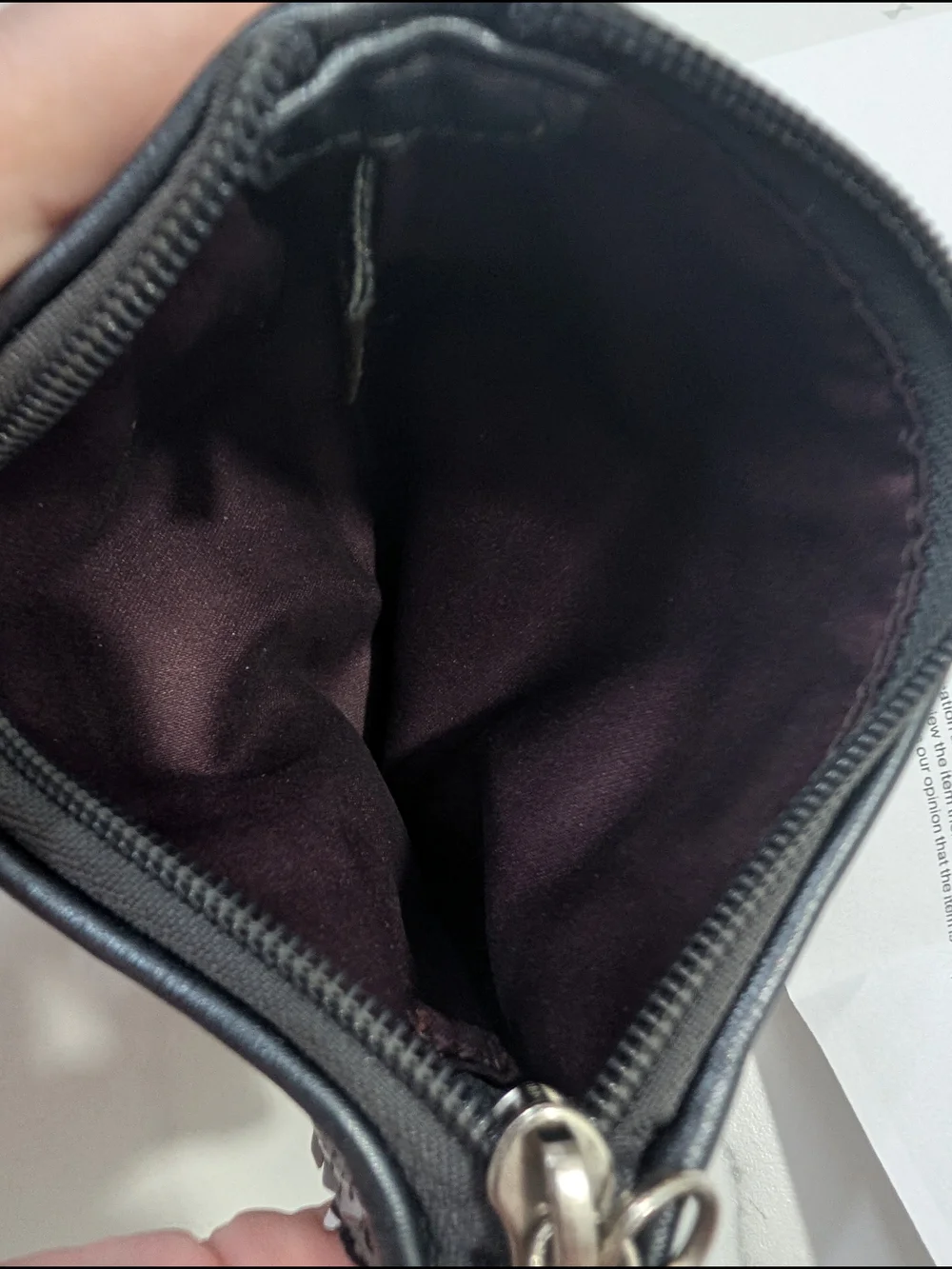 Coach Sequin Wristlet Pouch in Gunmetal Black
